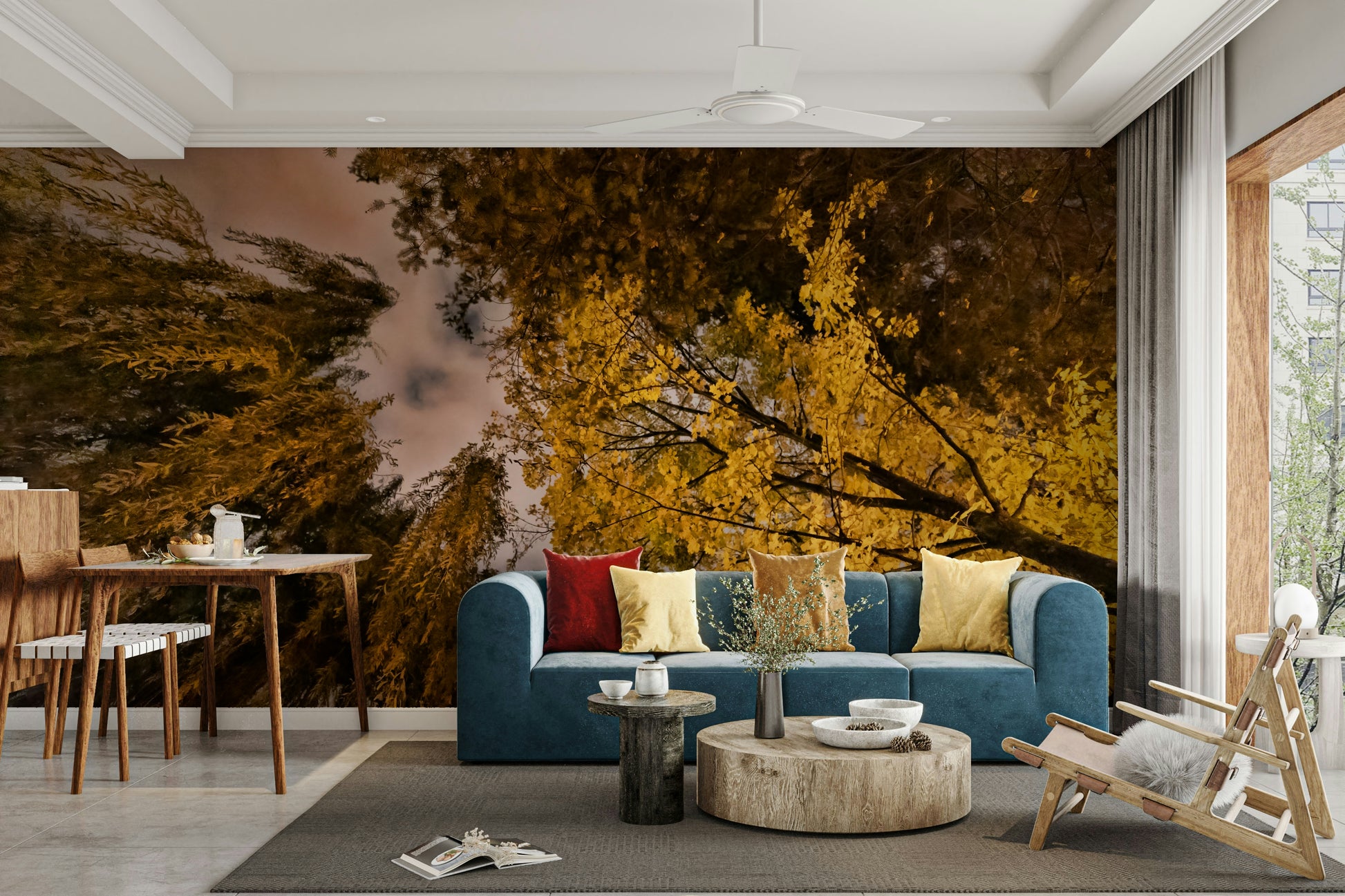 Muted autumn tones wall decor
