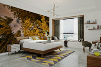 Twilight sky with fall canopy design
