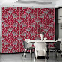 Eucalyptus floral mural wallpaper
