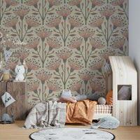 Beige wallpaper for calm interiors
