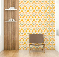 Artistic and timeless floral wallpaper.

