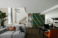 Ideal wallpaper for a living room, playroom, or creative studio.

