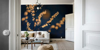 Blurry floral background wall mural
