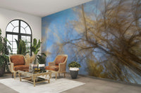 Shades of blue, white, and subtle green.

