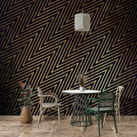 Wall covering evoking a sense of nighttime magic.
