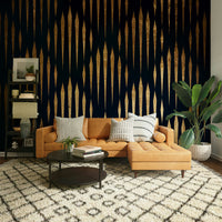 Nature-inspired design for a bedroom or living space.
