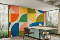 Wall mural showcasing a vibrant urban landscape.

