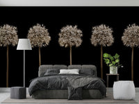 Silhouetted against a stark black background.

