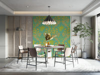 Wall decor evoking lavish and energetic style.


