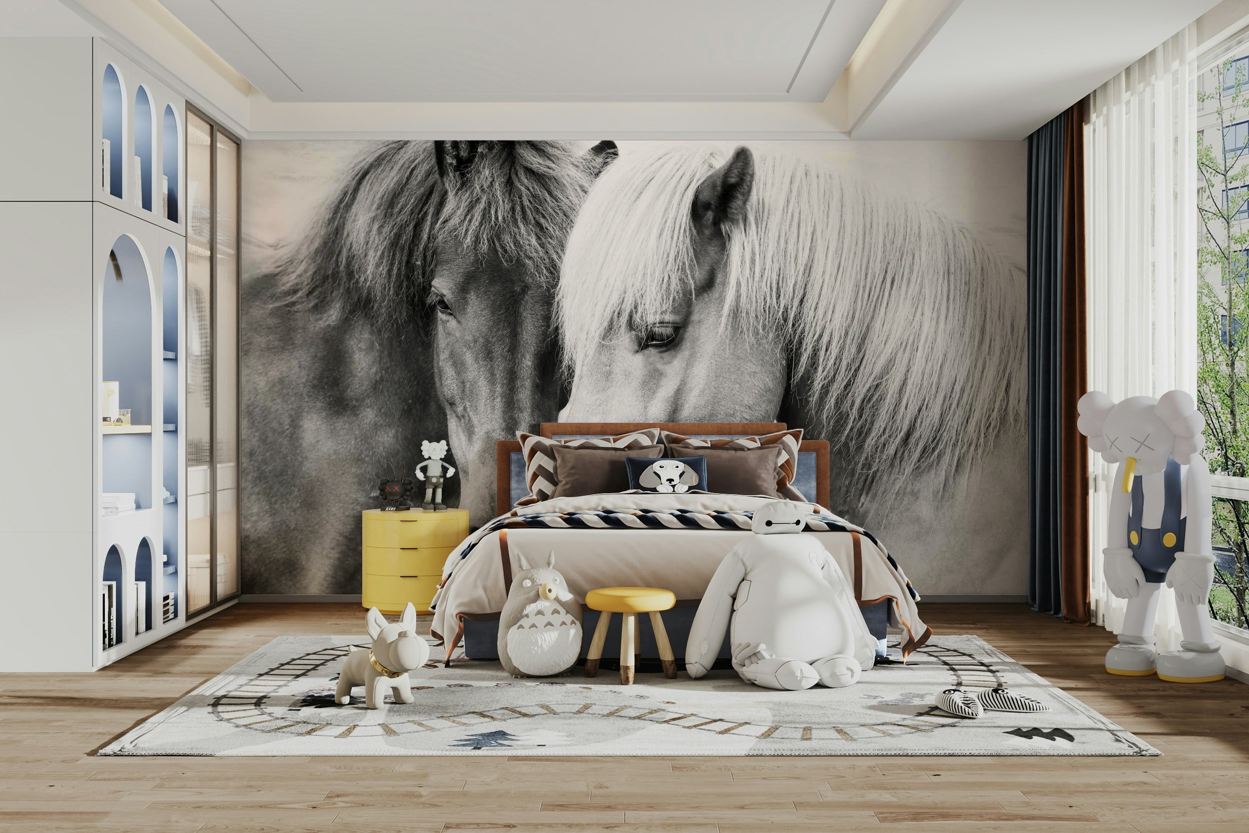 Wall decor evoking happiness and a love for animals.

