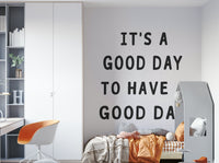 Wall decor evoking happiness and a good start.

