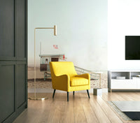 Serene coastal scene with sand and sea.

