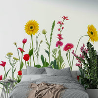 Kaleidoscope of various flower types.

