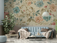 Slightly distressed or faded finish.

