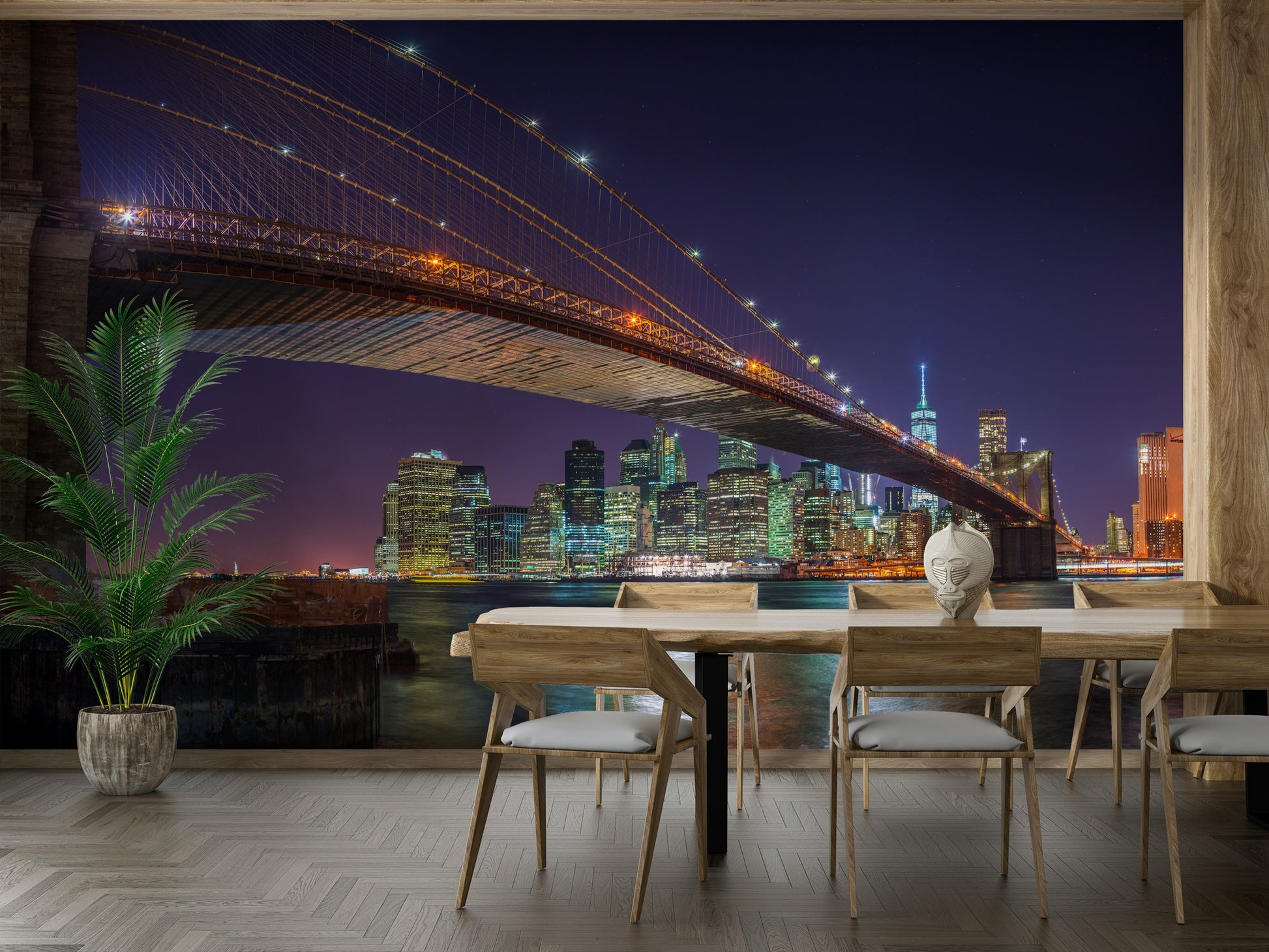 Sense of urban grandeur and vibrant energy.

