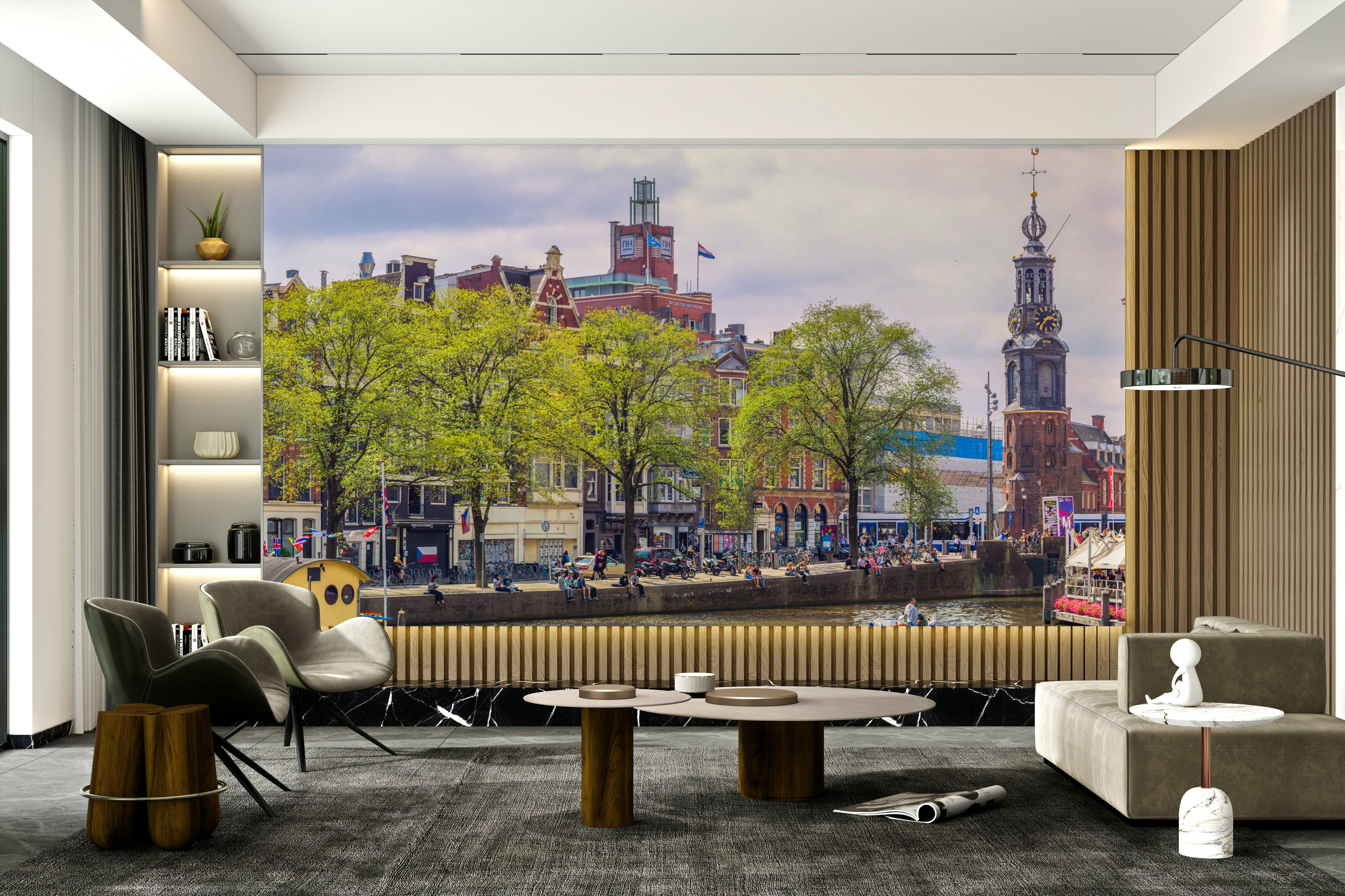 Peaceful canal scene.

