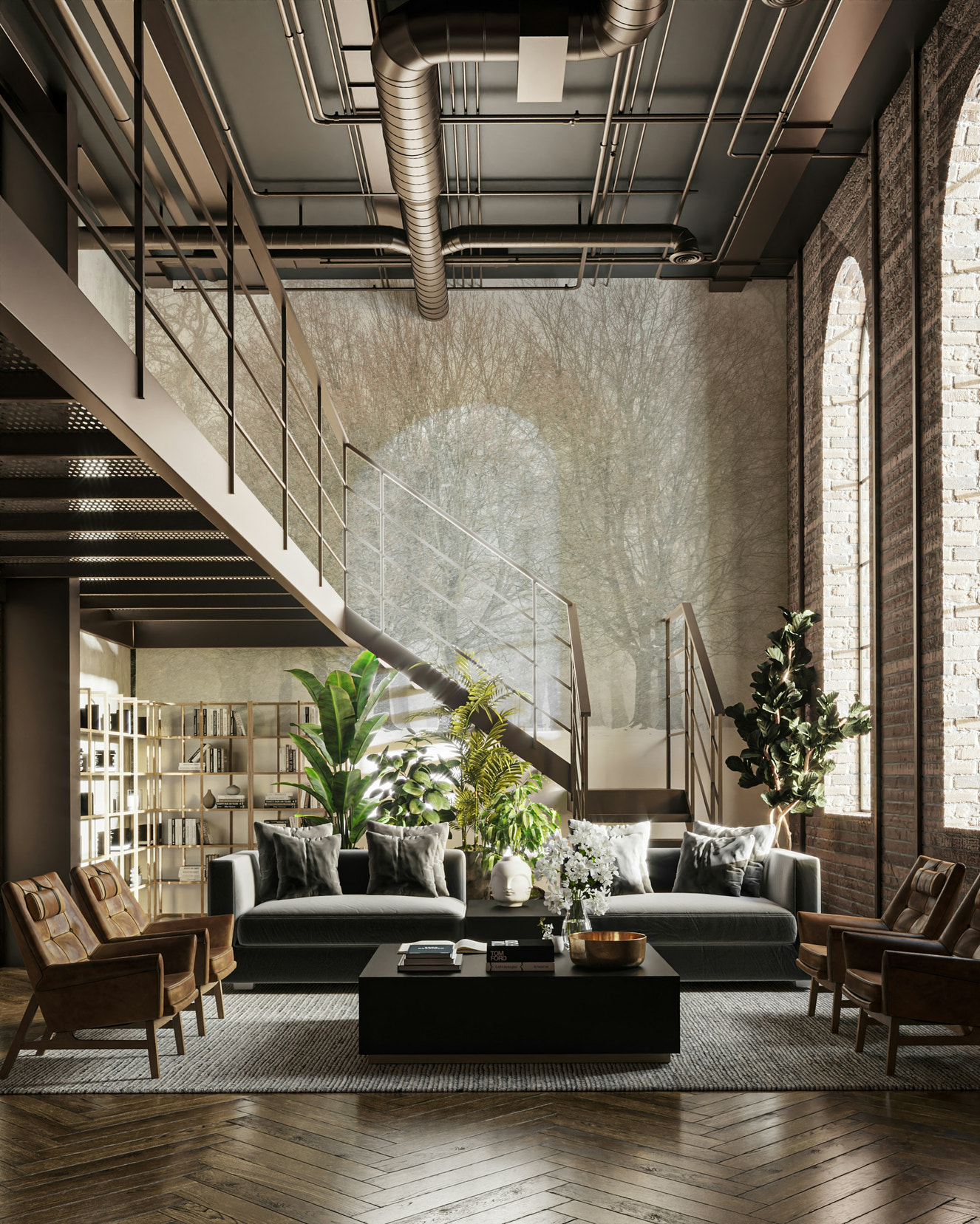 Snowy landscape in Hyde Park.

