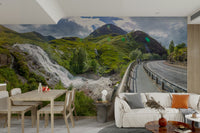 High-resolution image of a waterfall.

