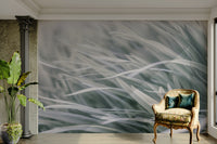 gray wavy grass wall mural


