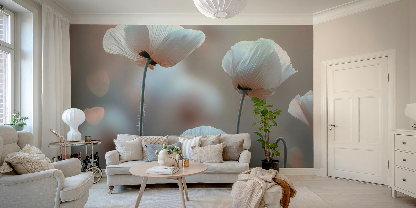 serene and whimsical poppy scene

