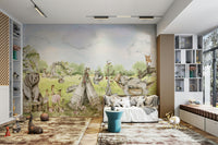 Animals rendered in a charming and artistic style.

