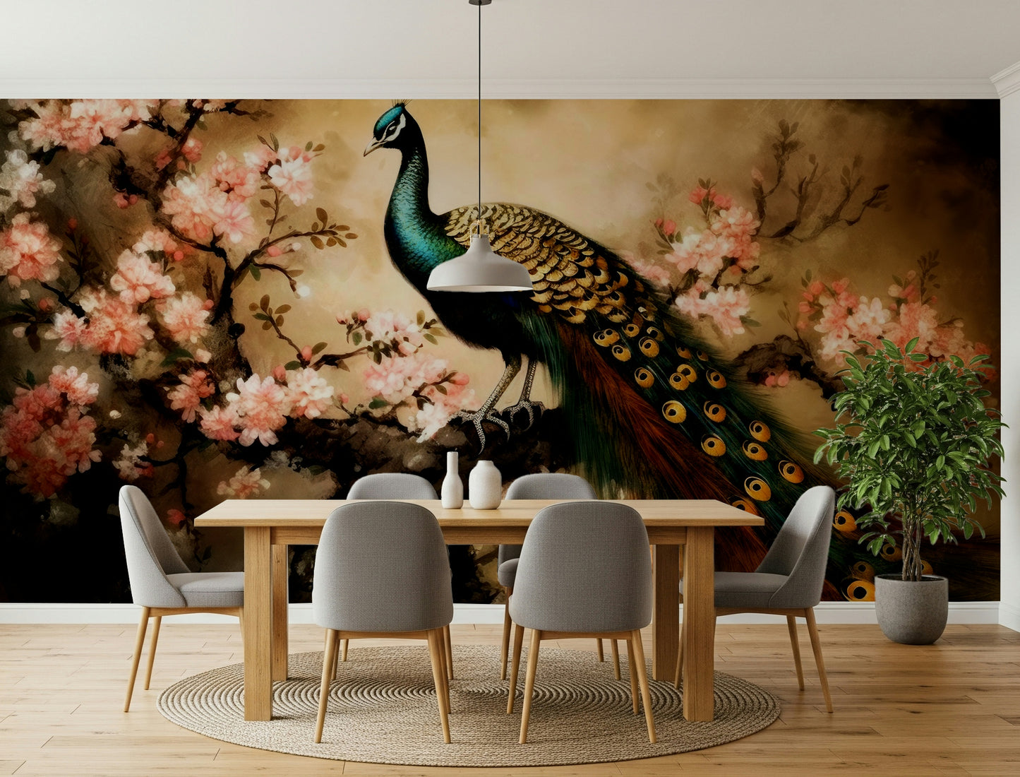 Peacock's Bloom Wall Mural