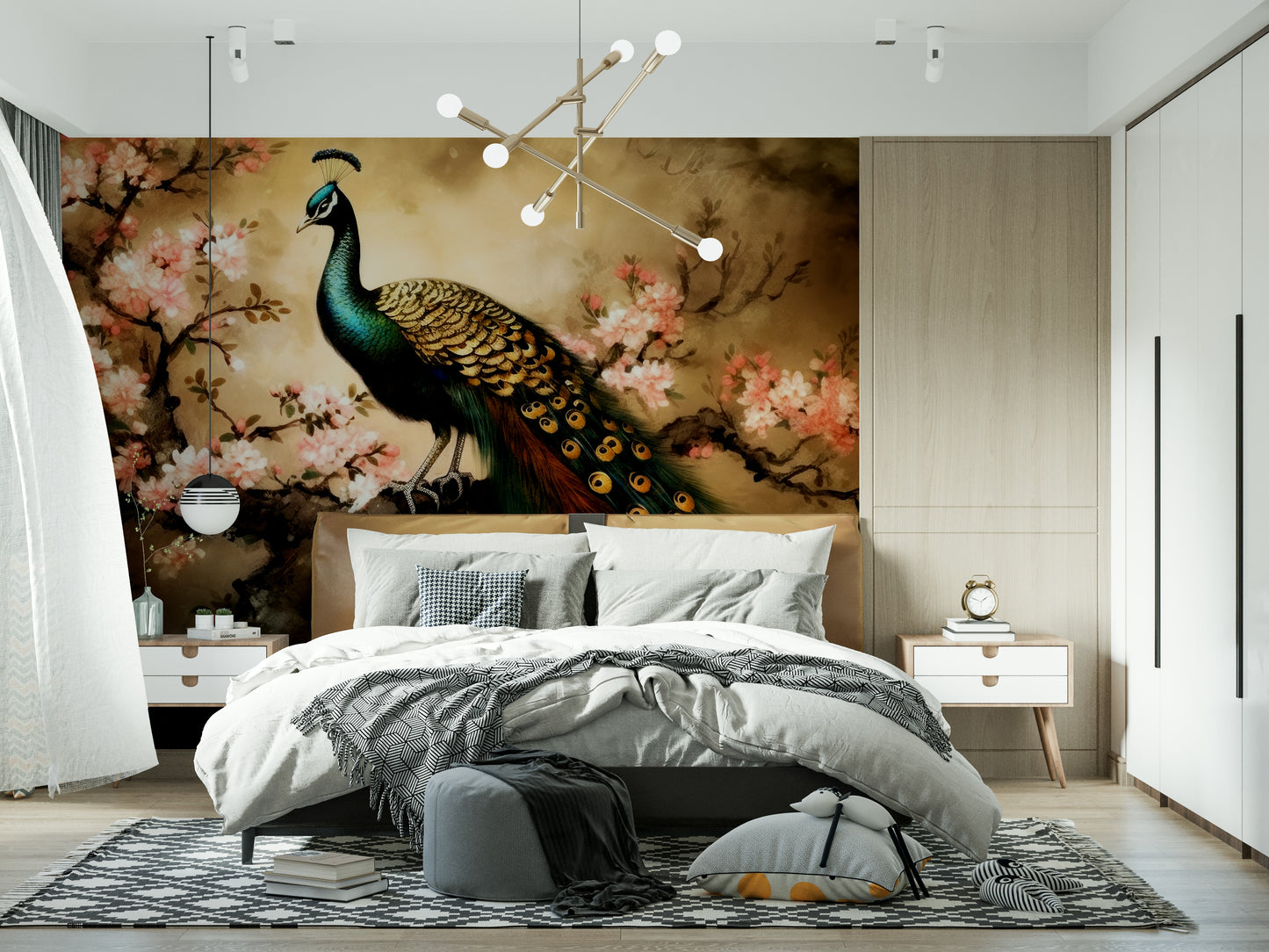 Peacock's Bloom Wall Mural
