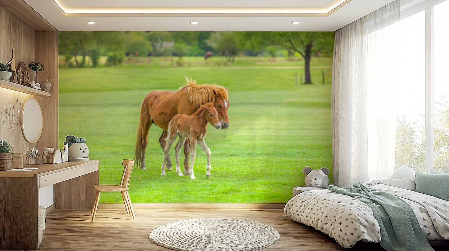 Foal's First Steps Wall Mural