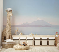 Panoramic view of a coastline with rocks and ocean.

