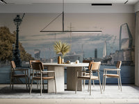 Thames Panorama wallpaper for a living room.

