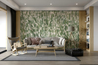 The grass blades display a distinct pattern of light and dark green or white stripes.
