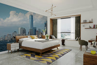 The colors are muted and harmonious, often blues, grays, and soft lights.
