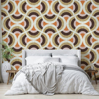 The pattern has a distinct retro or mid-century feel.
