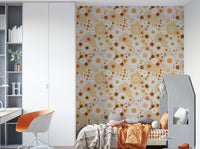 A whimsical and dreamy retro wallpaper pattern.
