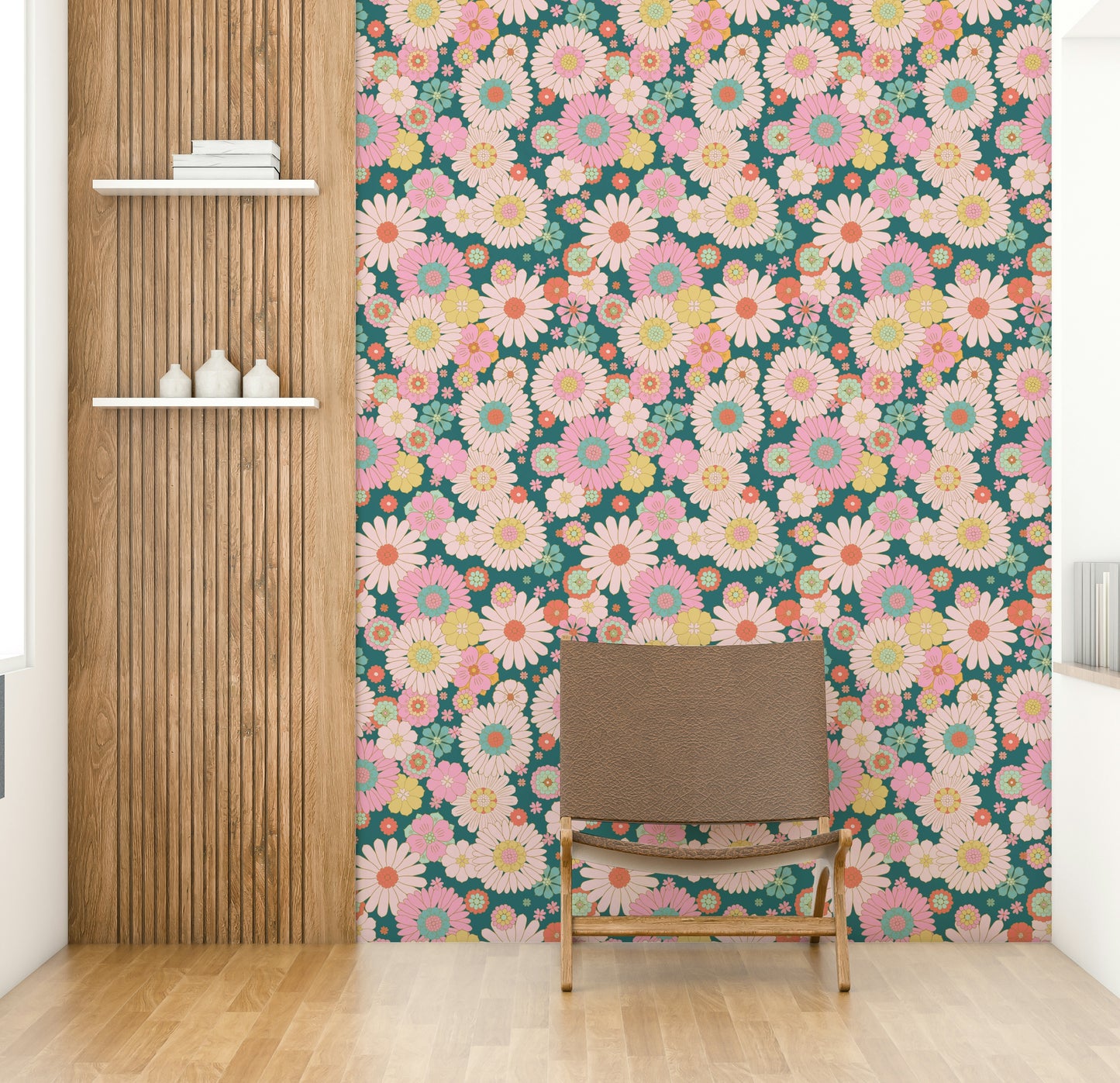 The design creates a dense, floral "bloomscape" effect.
