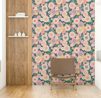The design creates a dense, floral "bloomscape" effect.
