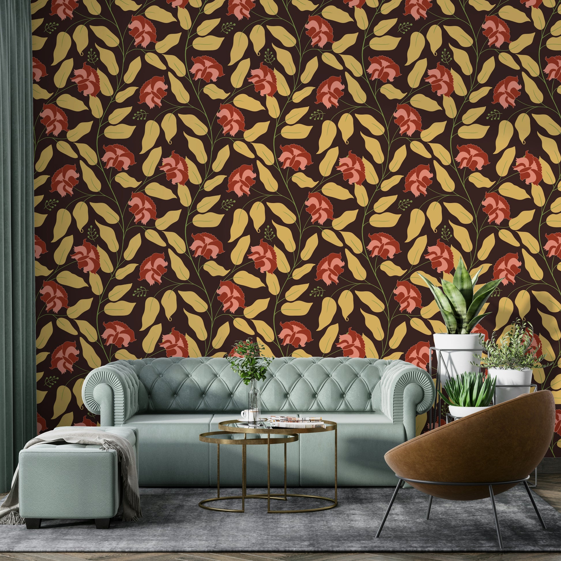 Colors are likely soft, muted, and earthy, evoking natural pigments.
