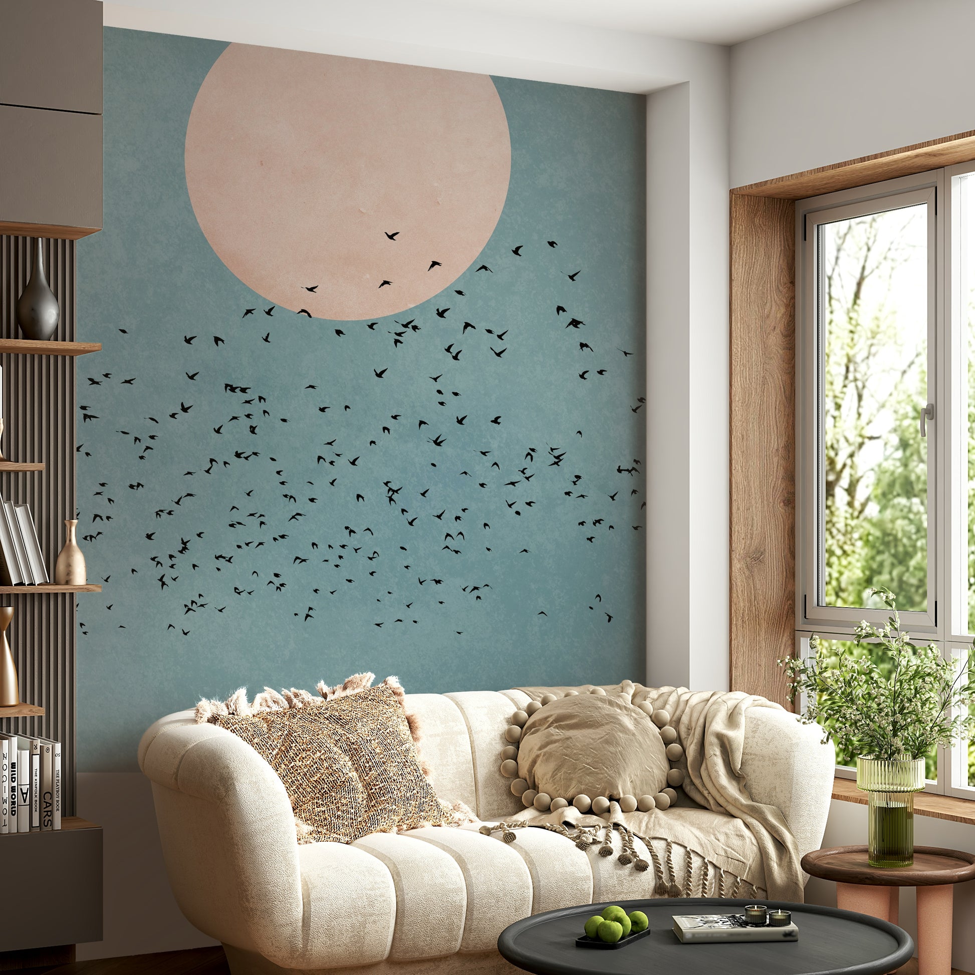 Features imagery symbolizing flight or escape.
