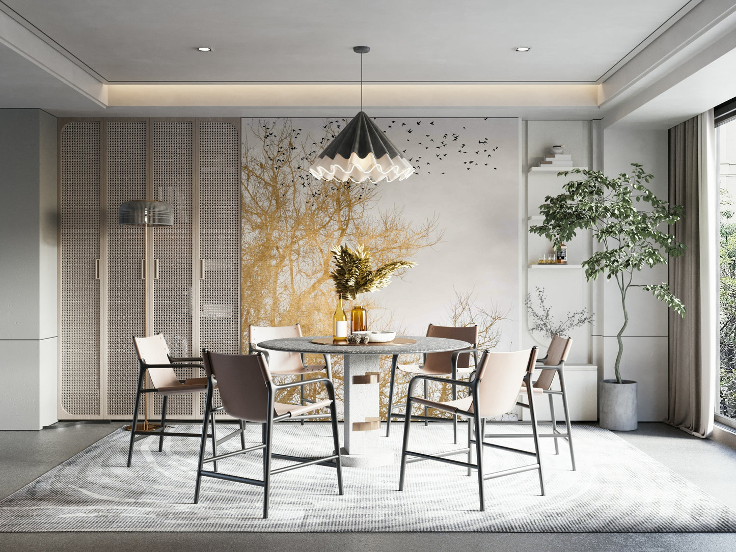 The mural covers a significant wall area.
