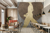 Features a stylized or artistic depiction of a woman.
