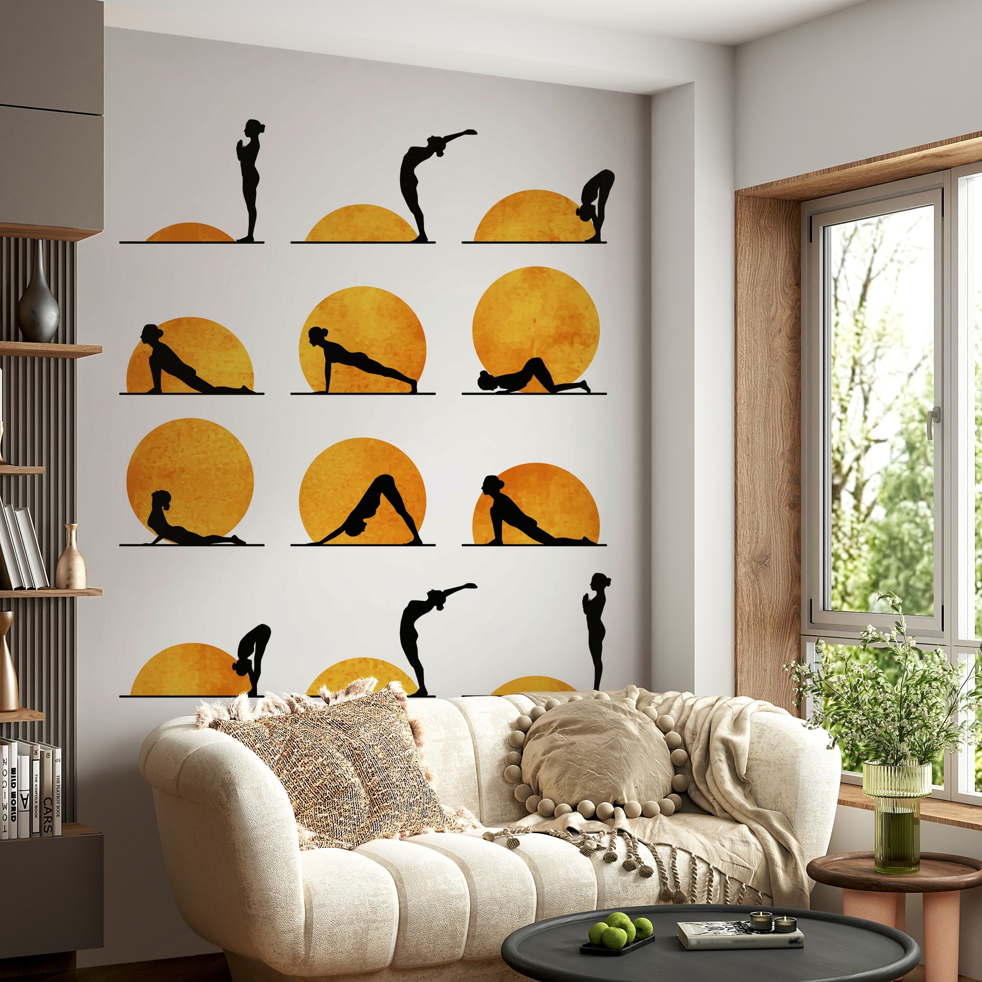 The mural covers a significant wall area.
