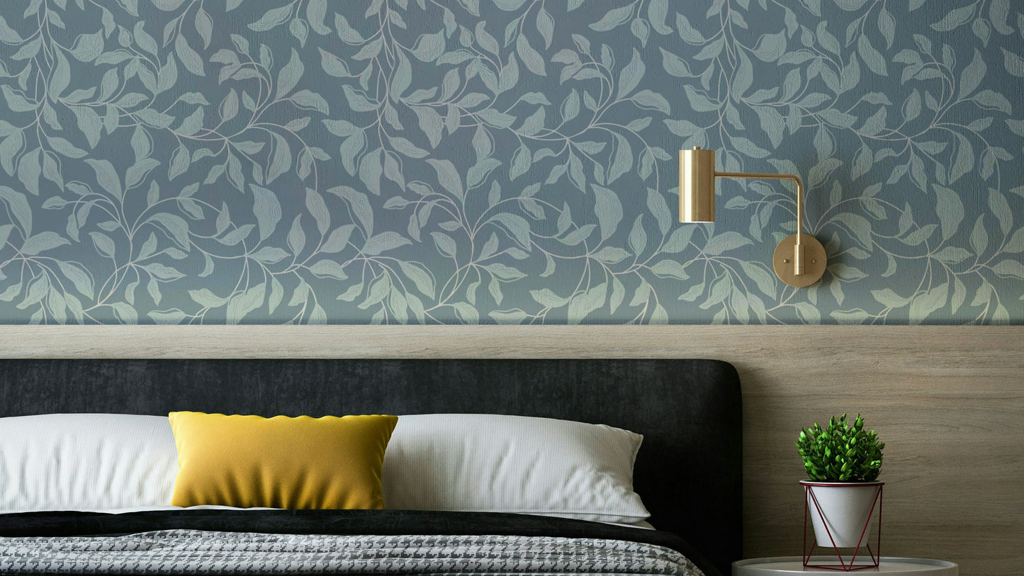 A serene and elegant wallpaper pattern.
