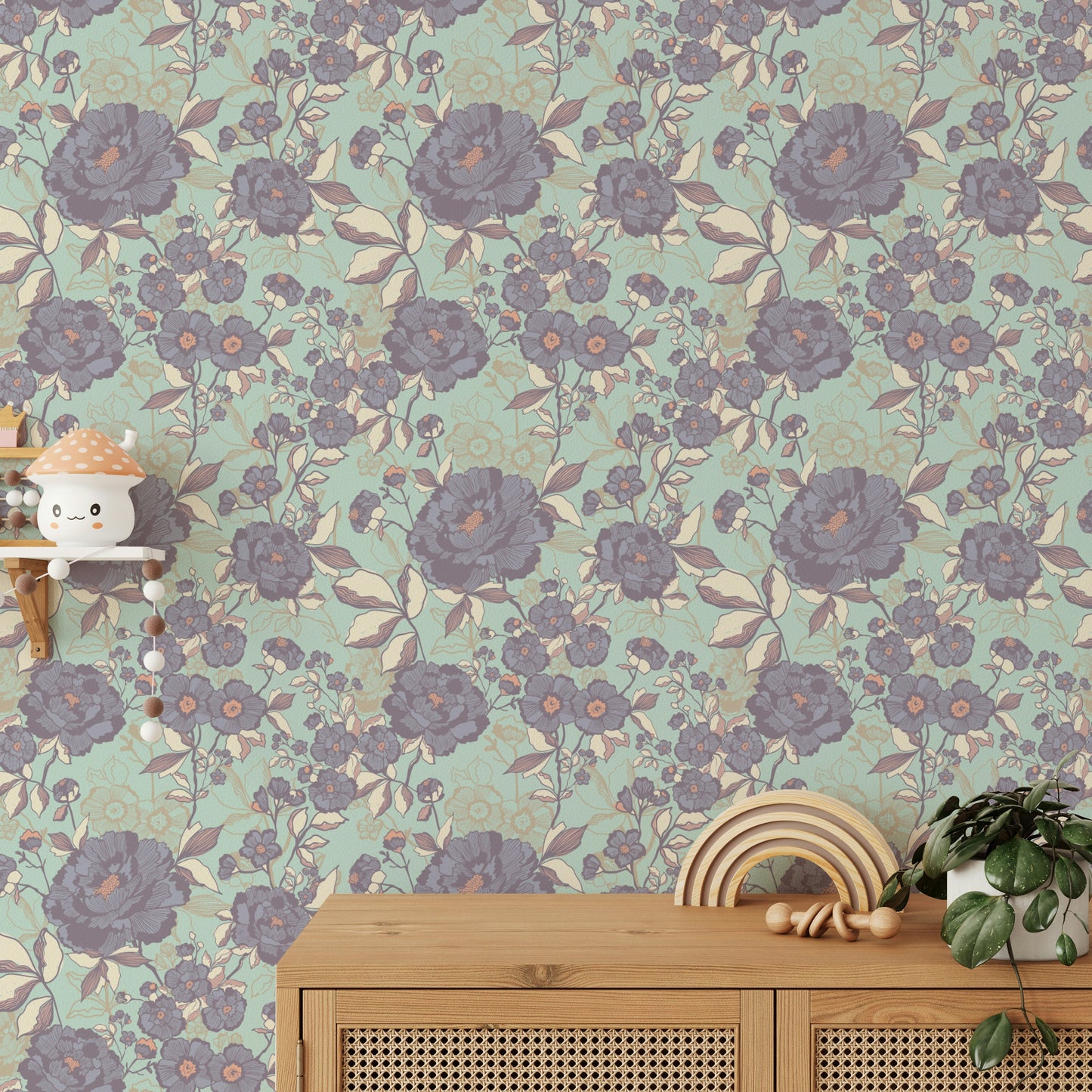 Close-up of the fine linework design.

