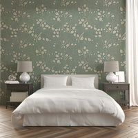 Wallpaper with a soft blue background.

