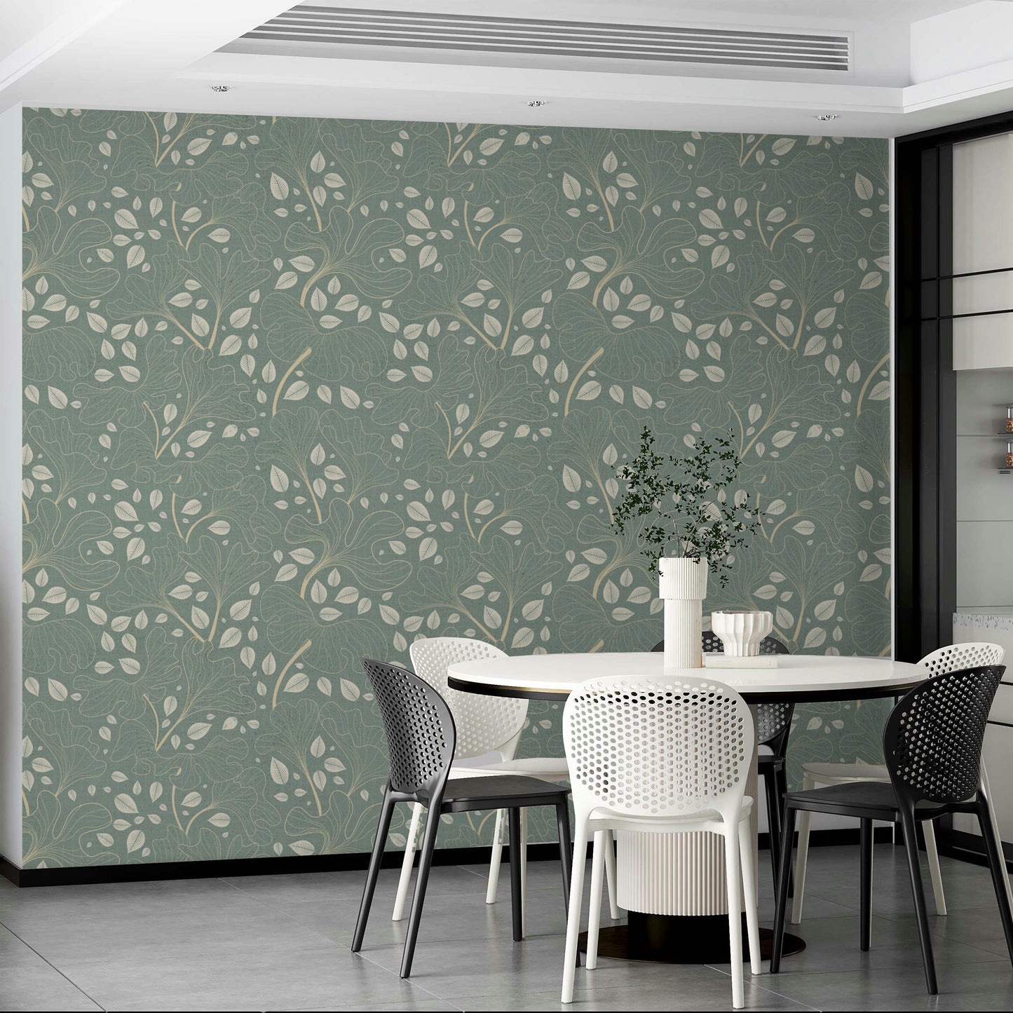 Timeless Ginkgo Garden mural for a bedroom.

