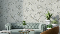 Timeless Ginkgo Garden mural for a bedroom.

