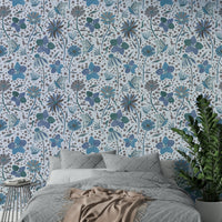 gentle floral wallpaper for a nursery

