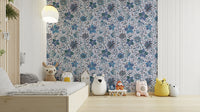 secret butterfly garden blue wallpaper

