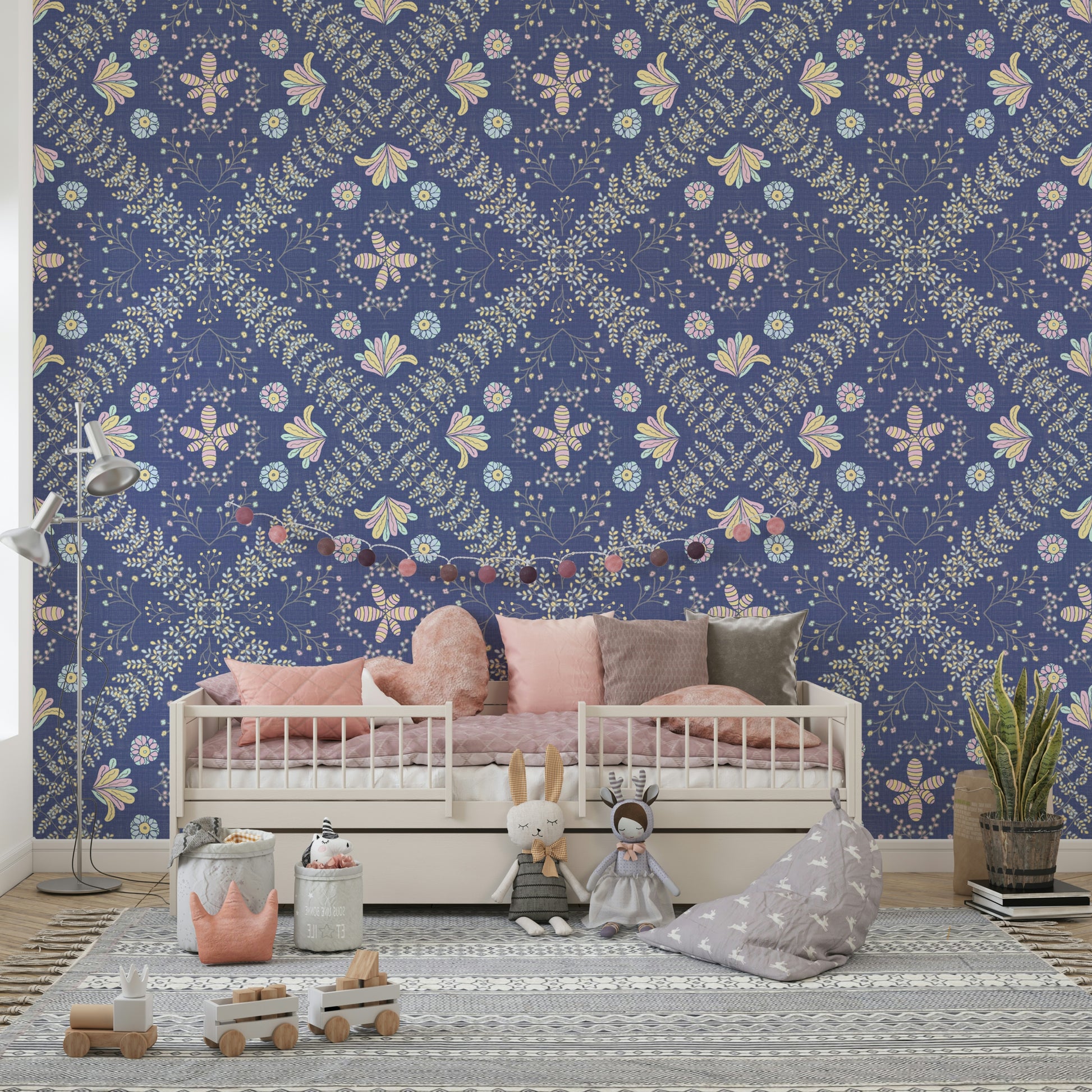 vintage style floral wallpaper

