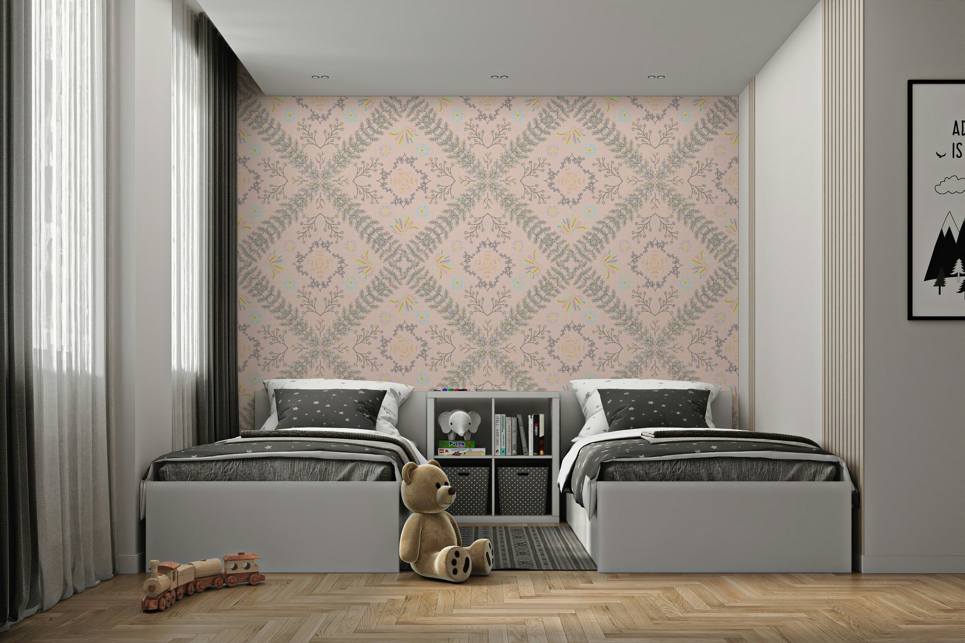 rustic tapestry look wallpaper

